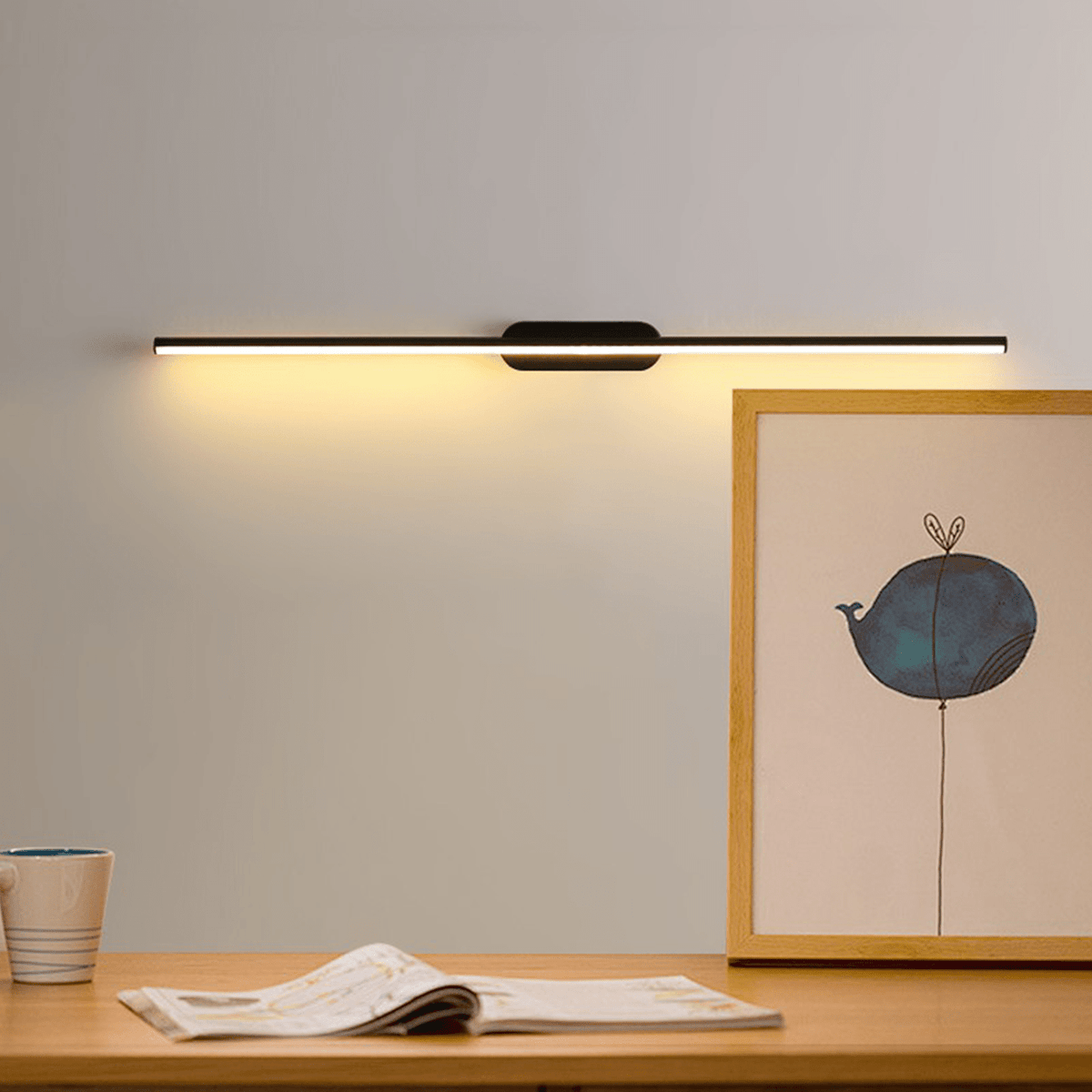 Qirma nero lampada da parete lineare Sottile minimalista