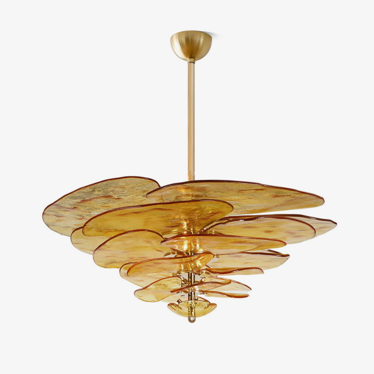 Crivs lampadario Oro vetro Murano petali lusso