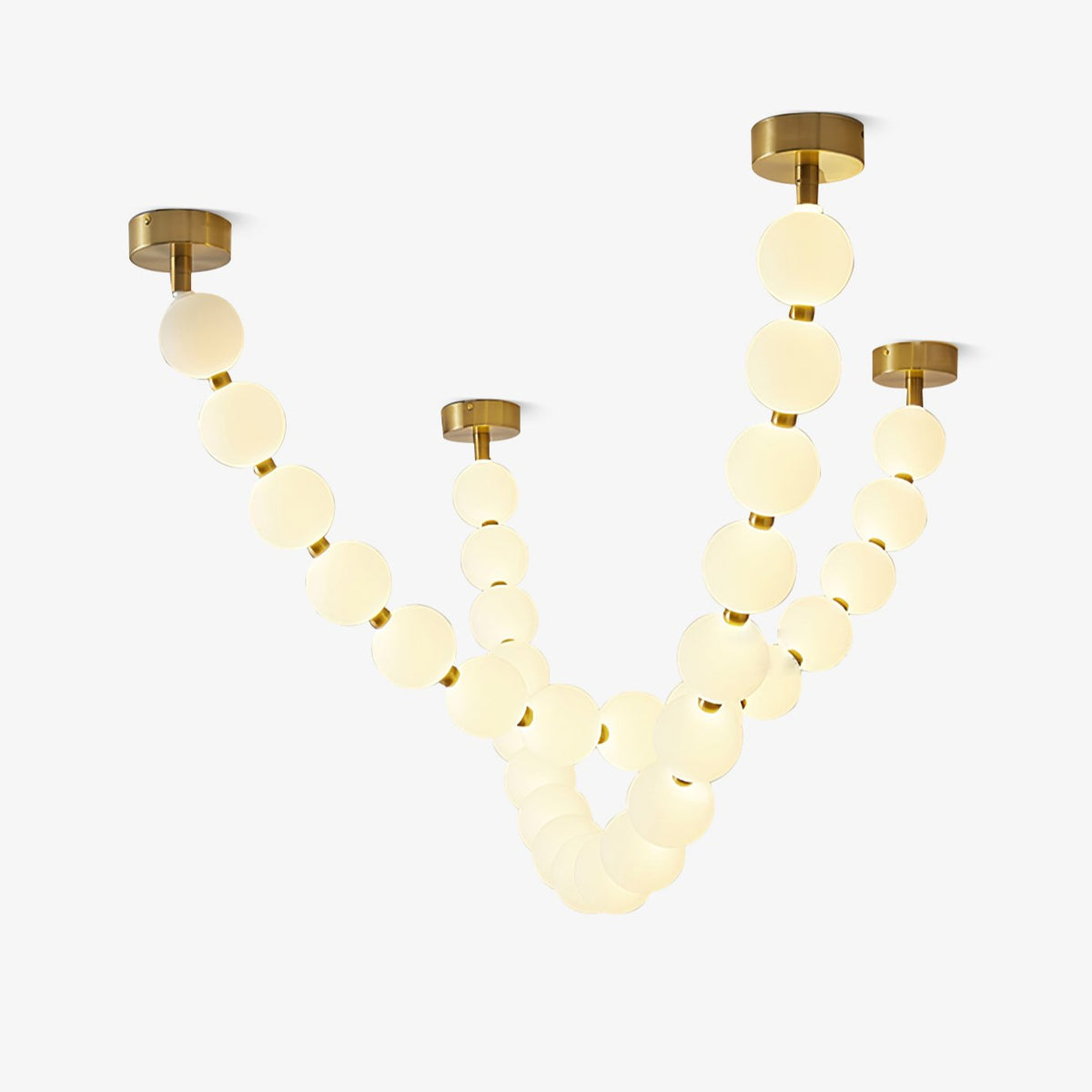 Kanell lampadario in ottone Sputnik