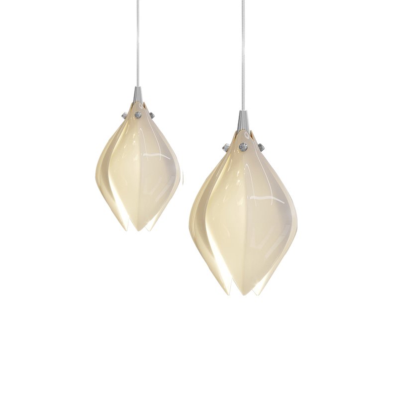 Fioenaya lampada a sospensione in Ceramica bianca con Motivo Florale floreale