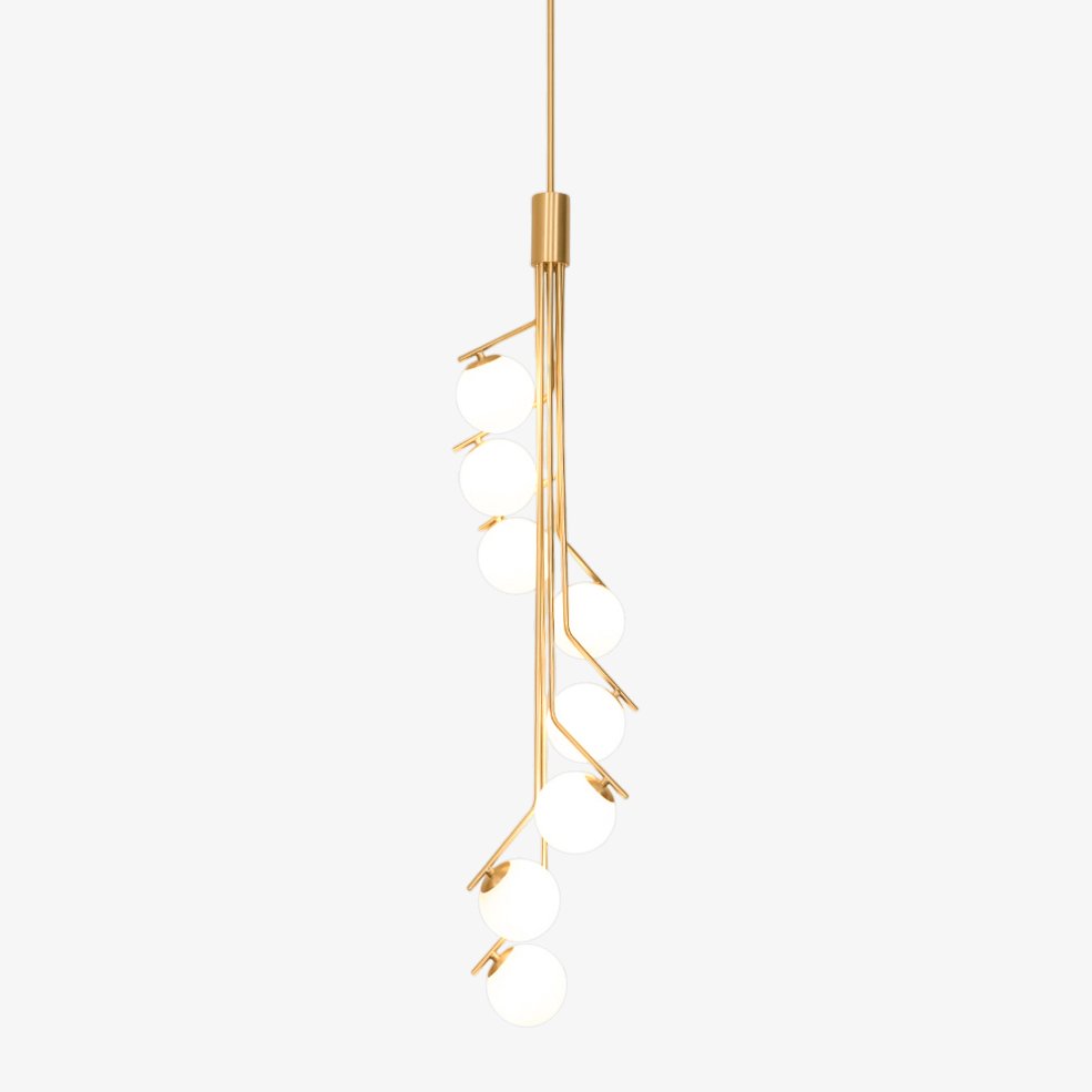 Solivine lampadario Oro Ramo sfera LED