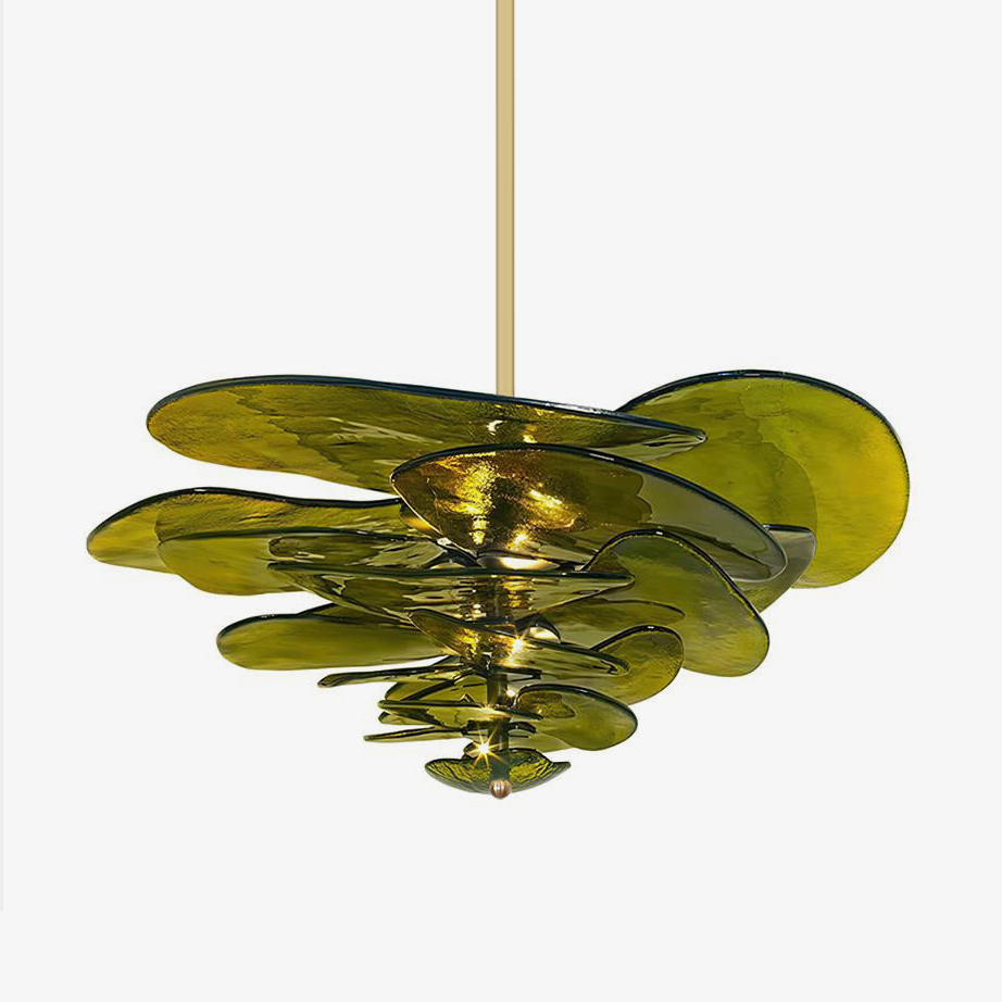 Crivs lampadario Oro vetro Murano petali lusso
