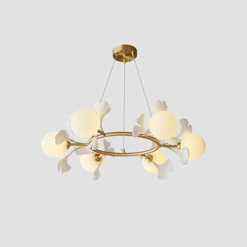 Hunell lampadario in ottone con Motivo Florale floreale