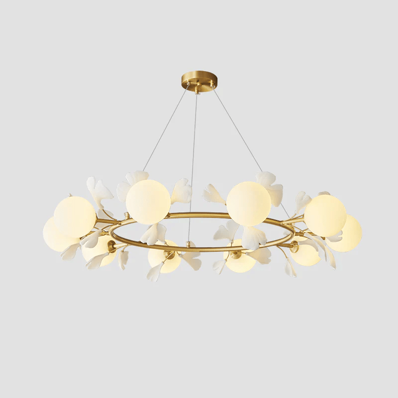 Hunell lampadario in ottone con Motivo Florale floreale