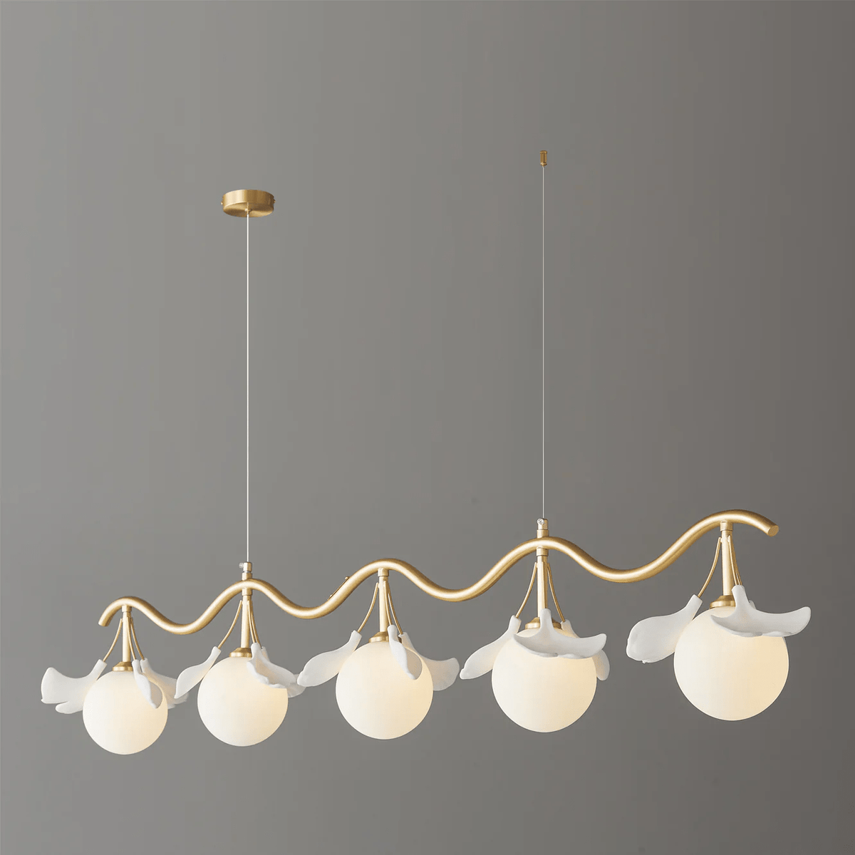 Hunell lampadario in ottone con Motivo Florale floreale