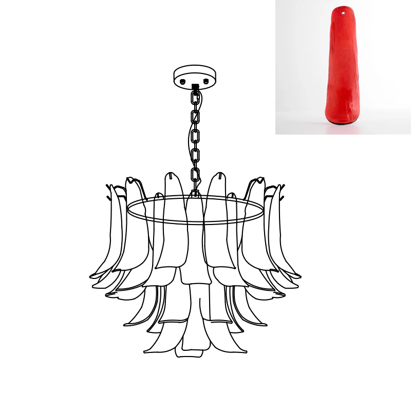 Glyra lampadario ambra Fioritura