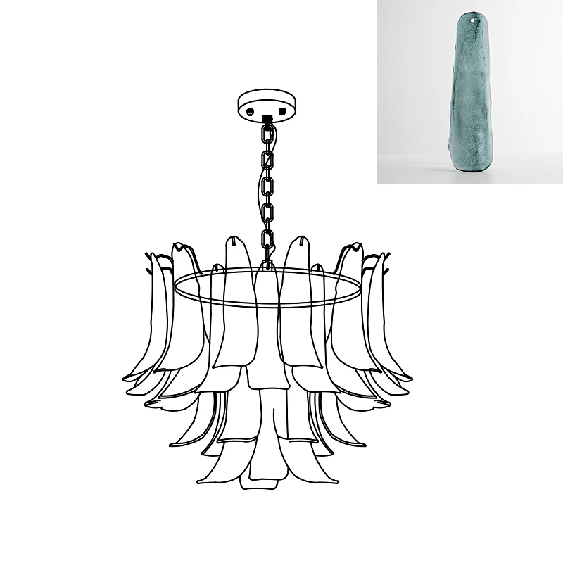 Glyra lampadario ambra Fioritura