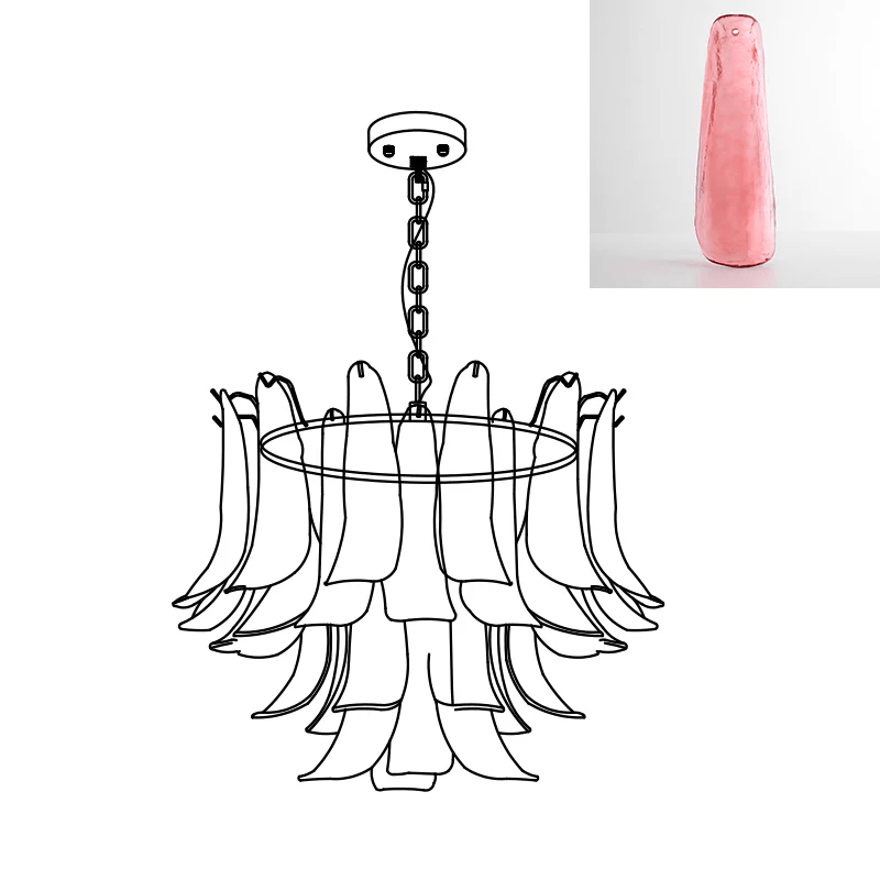Glyra lampadario ambra Fioritura