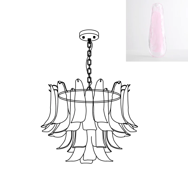 Glyra lampadario ambra Fioritura