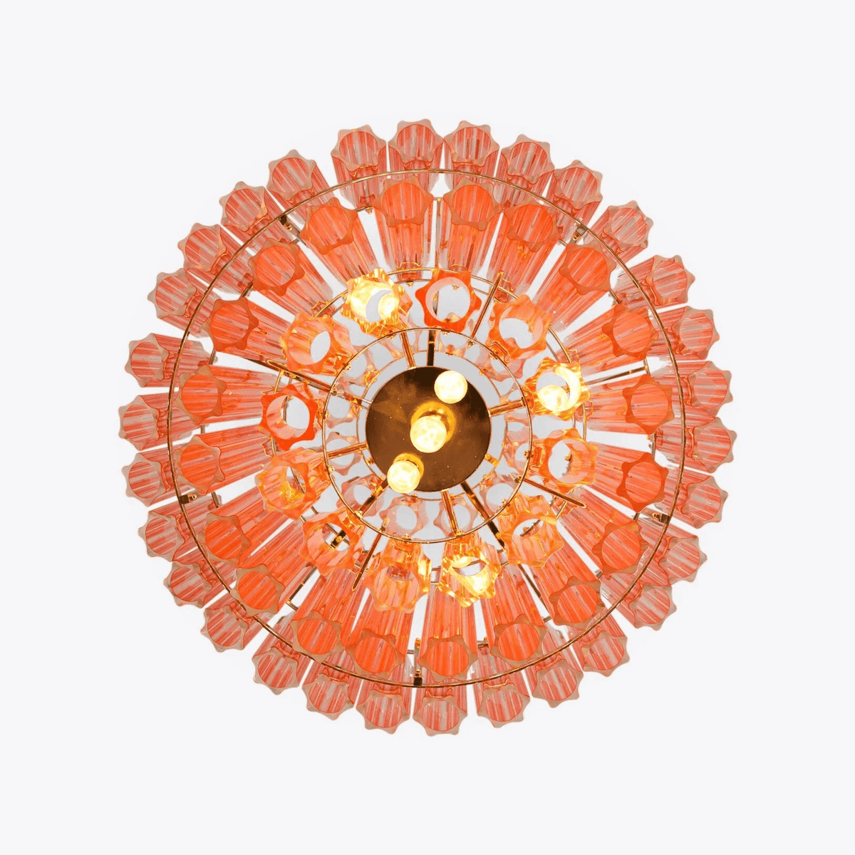 Veleneon lampadario Tubi in vetro Rosa Esagonali Stratificati a Diamante
