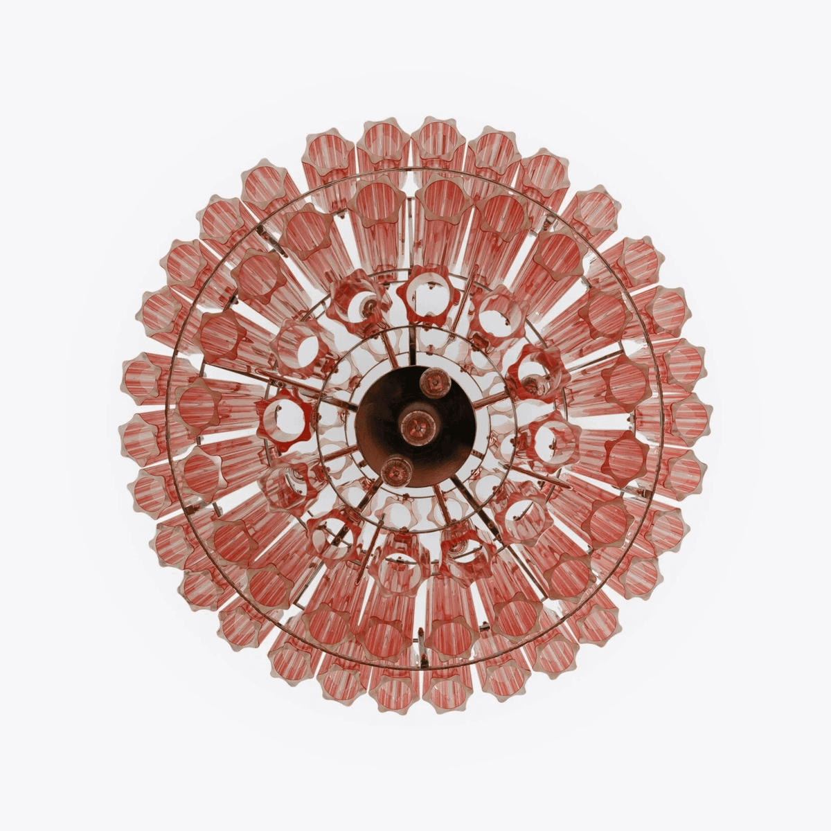 Veleneon lampadario Tubi in vetro Rosa Esagonali Stratificati a Diamante