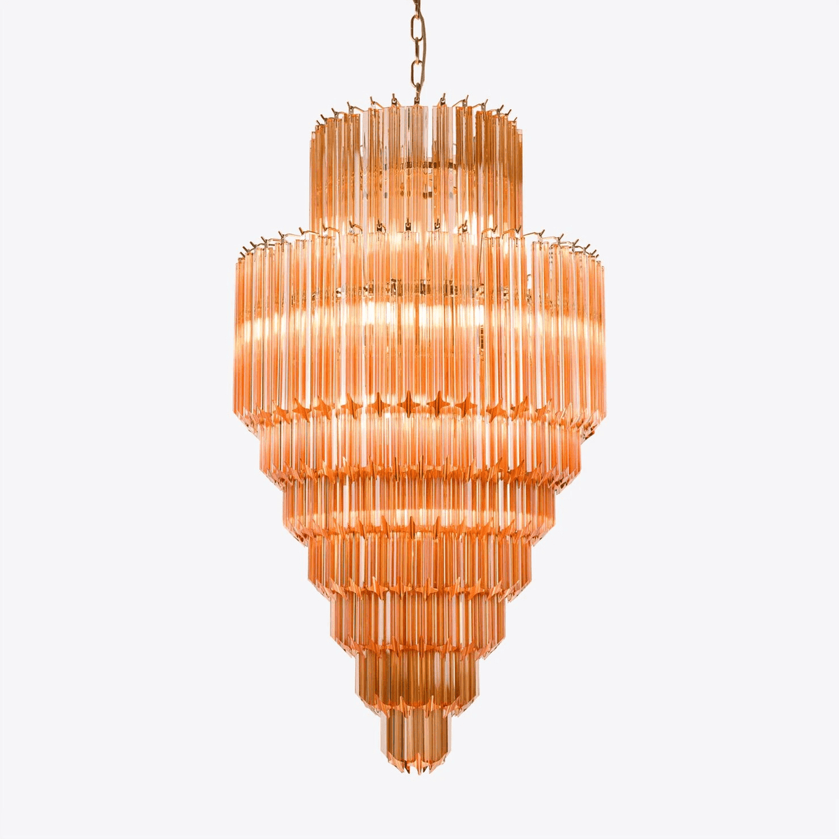 Liororelle lampadario ambra Diamante vetro Stratificato Retro