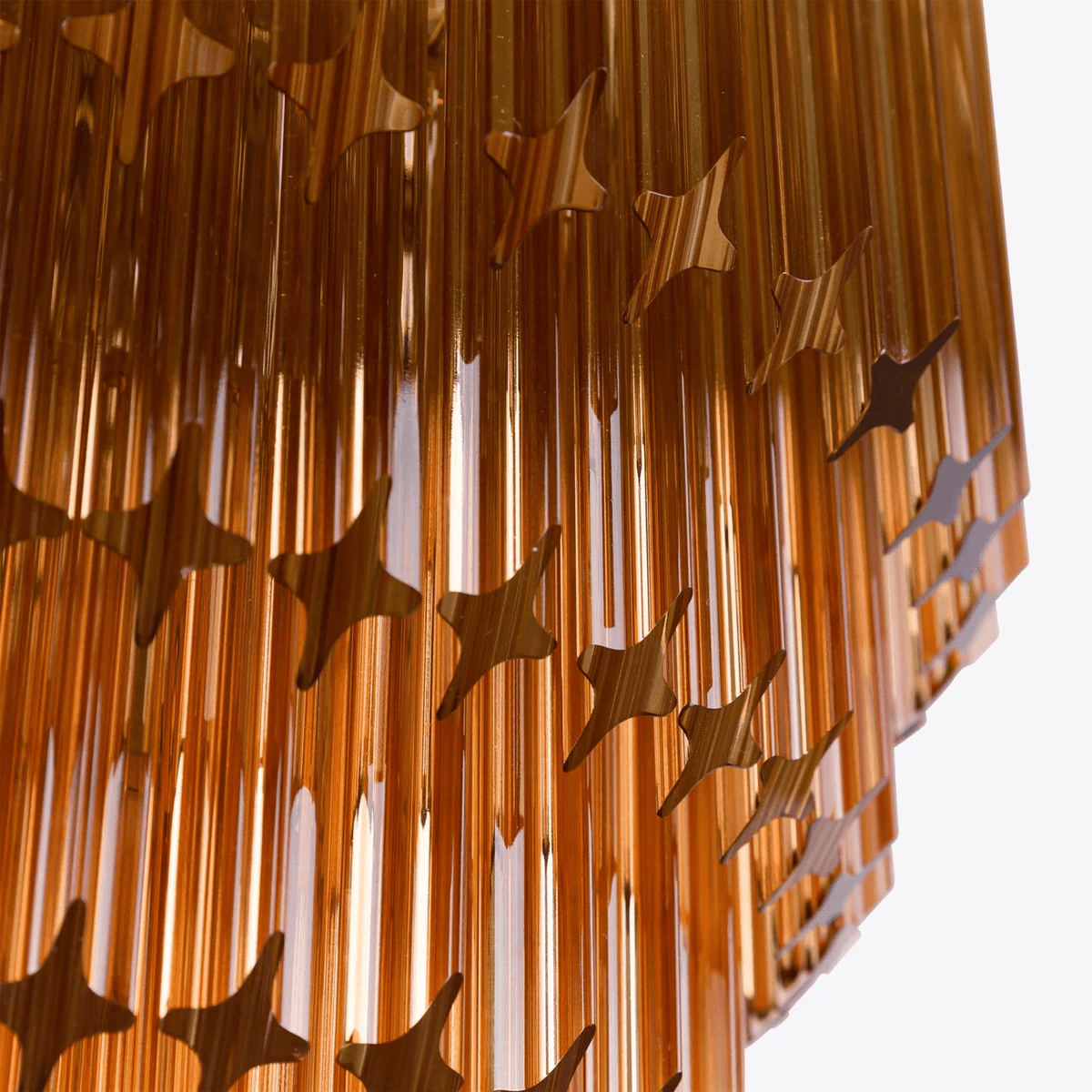 Liororelle lampadario ambra Diamante vetro Stratificato Retro