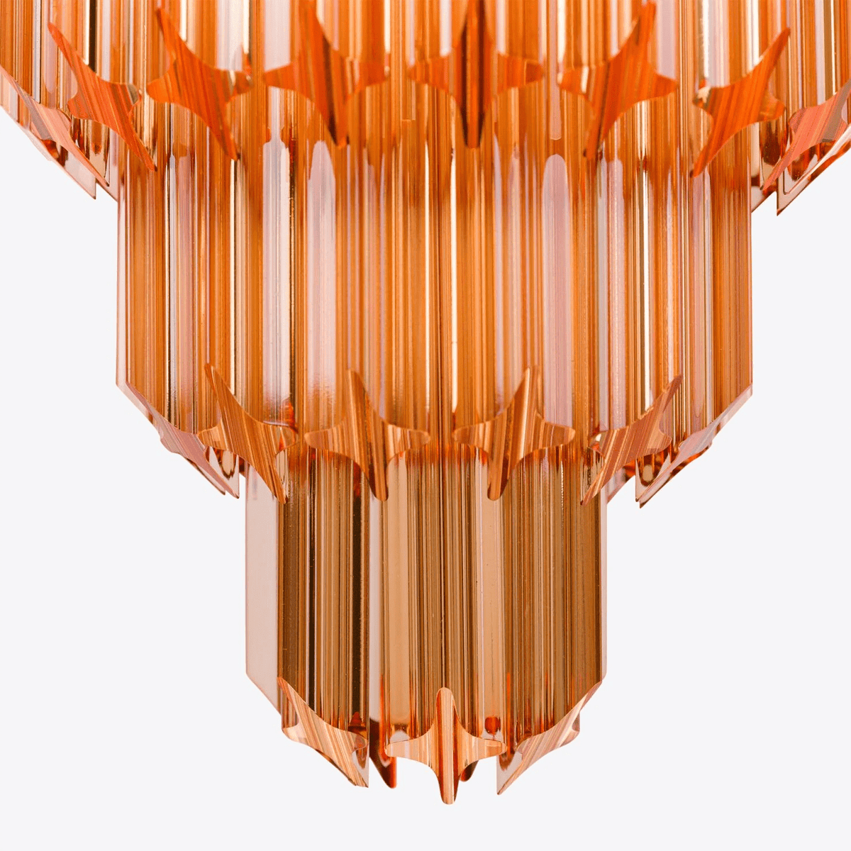 Liororelle lampadario ambra Diamante vetro Stratificato Retro