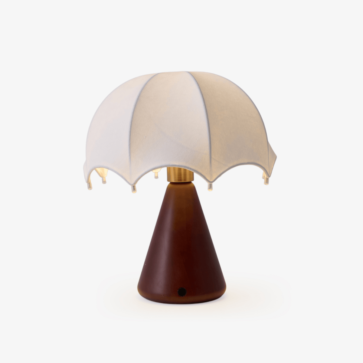 Parasol lampada da tavolo in legno