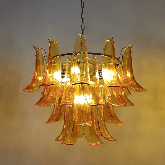 Glyra lampadario ambra Fioritura