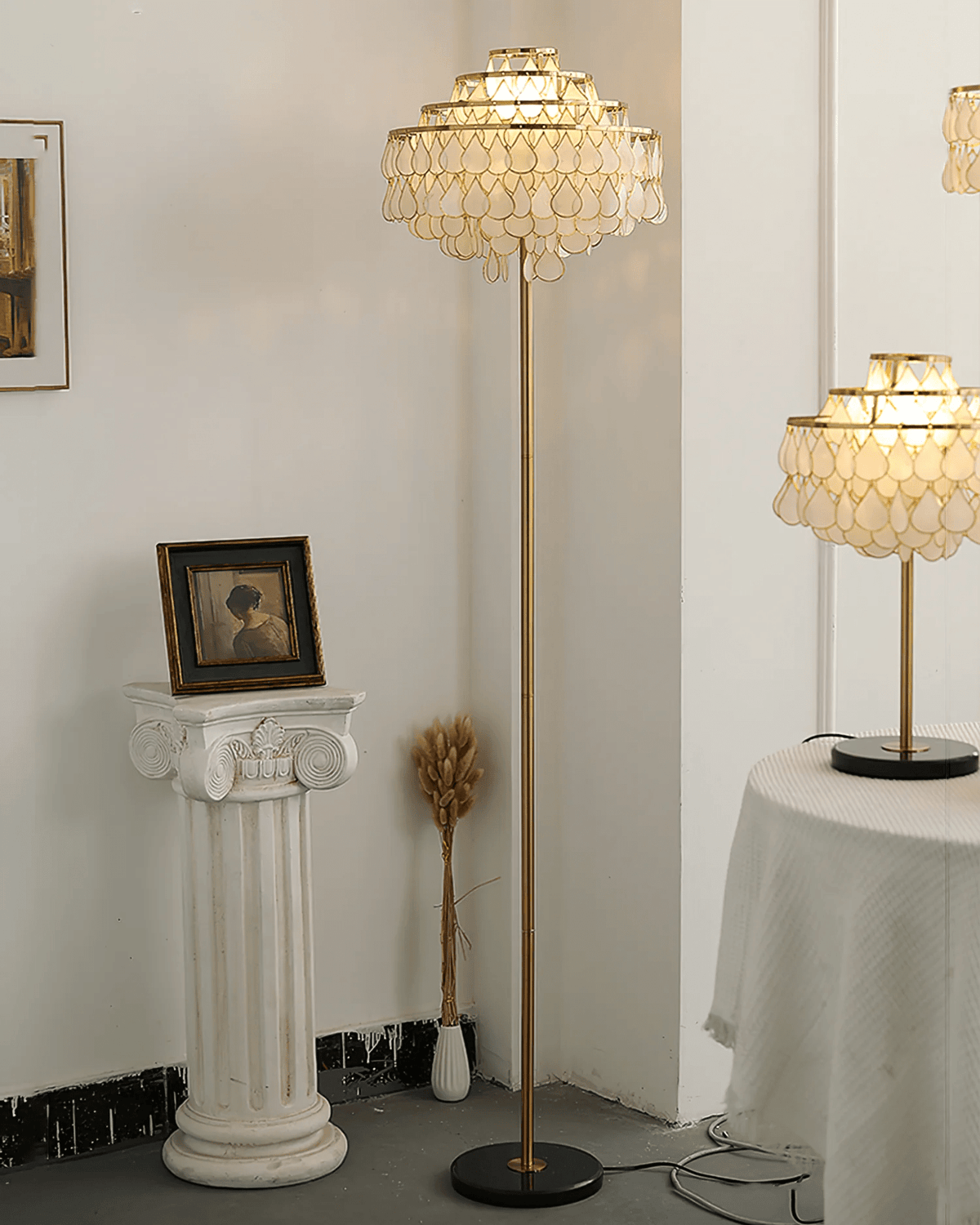 Emily lampada da terra Luxury Shell