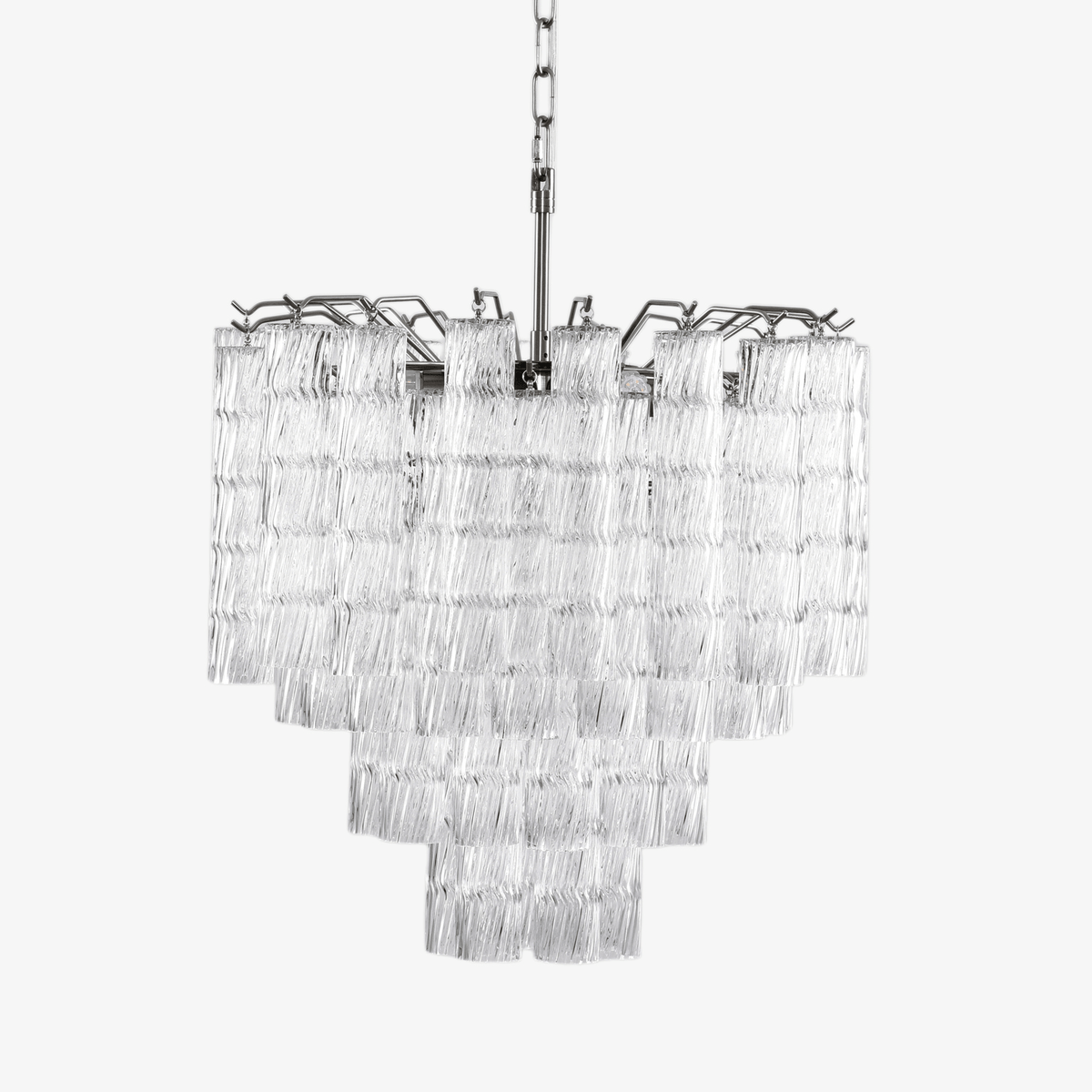 Veliella lampadario vetro Murano a Livelli Onde a Cascata