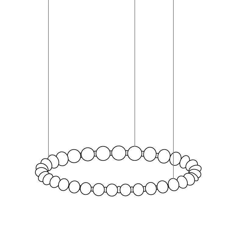 Kanell lampadario in ottone Sputnik