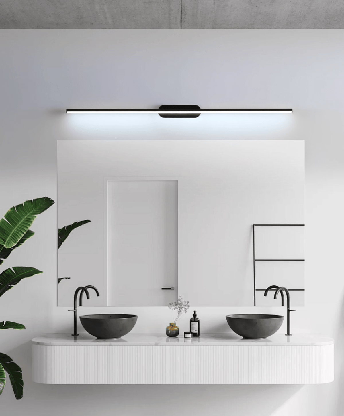 Qirma nero lampada da parete lineare Sottile minimalista