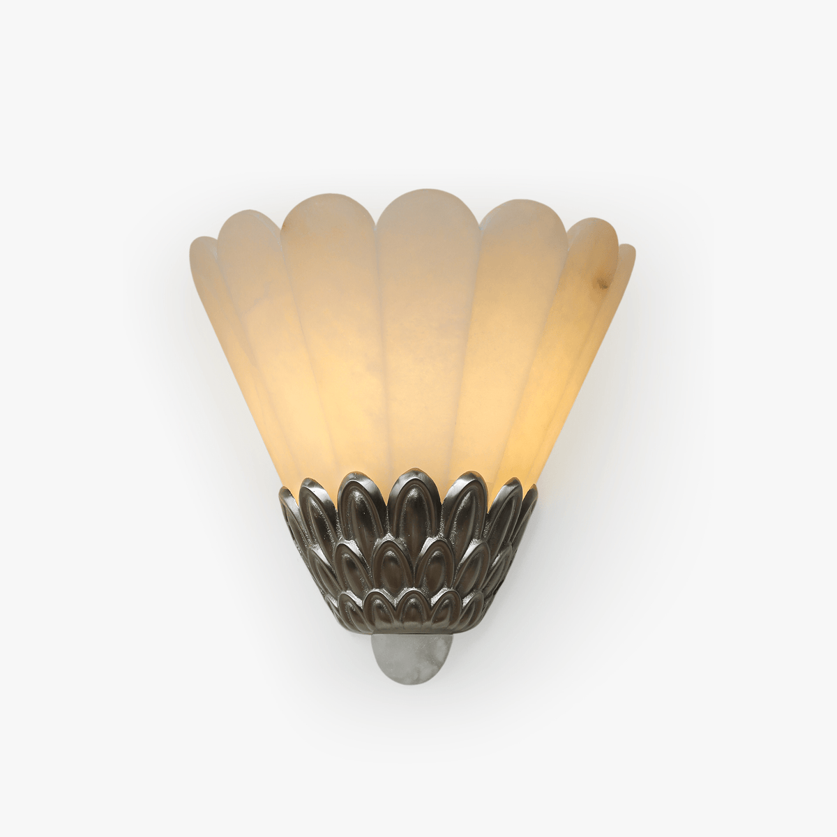 Marbe vintage alabastro lampada da parete a petali