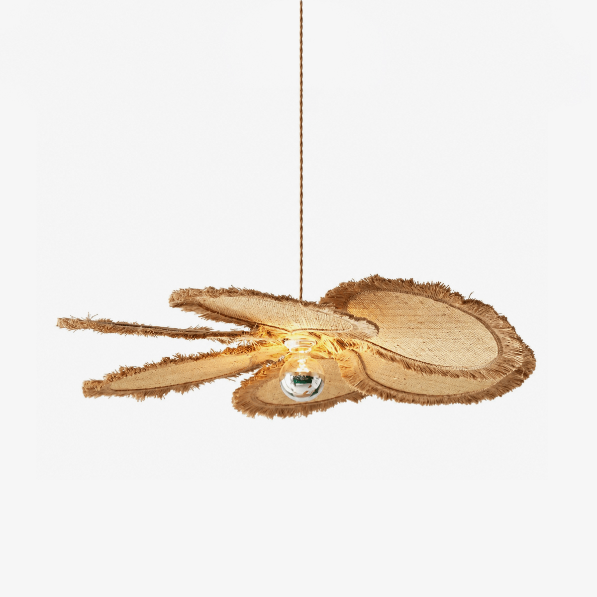 Sfrangia lampada a sospensione Raffia
