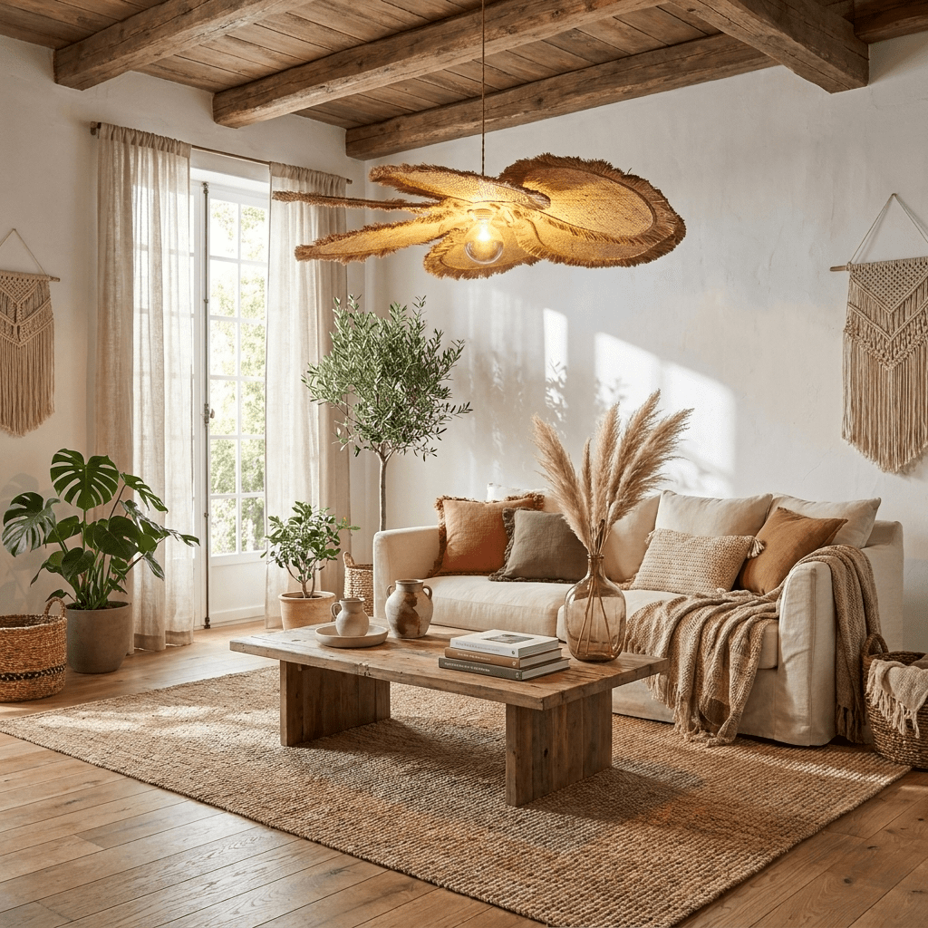 Sfrangia lampada a sospensione Raffia