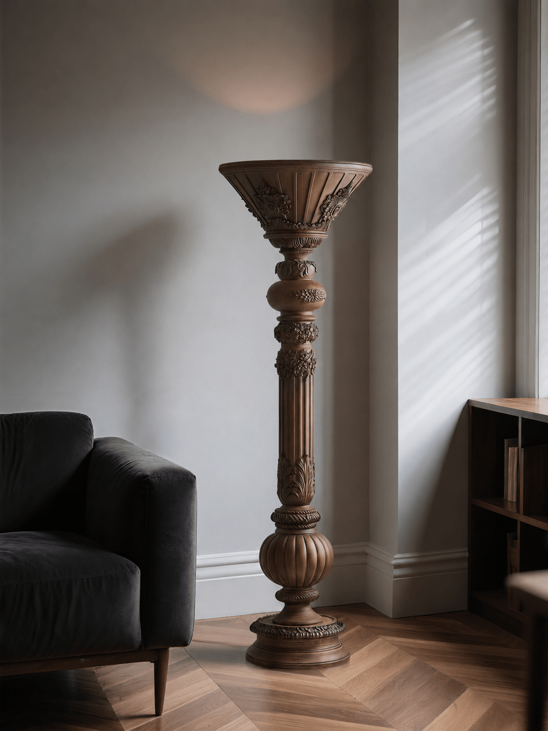 Victorian Torchiere lampada da terra