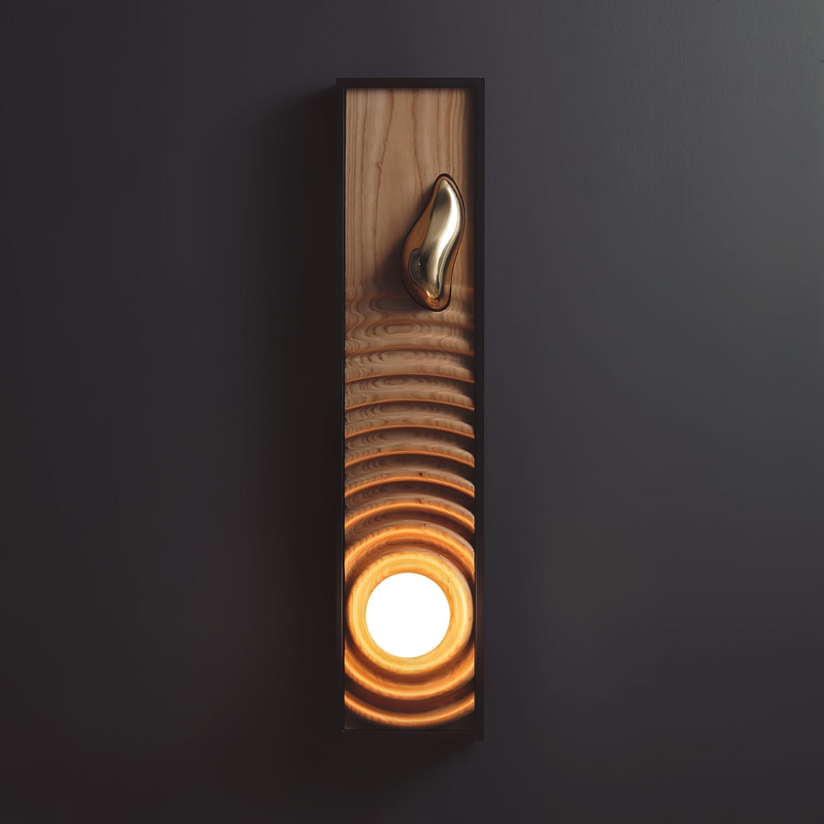 Caleb lampada da parete in legno vintage