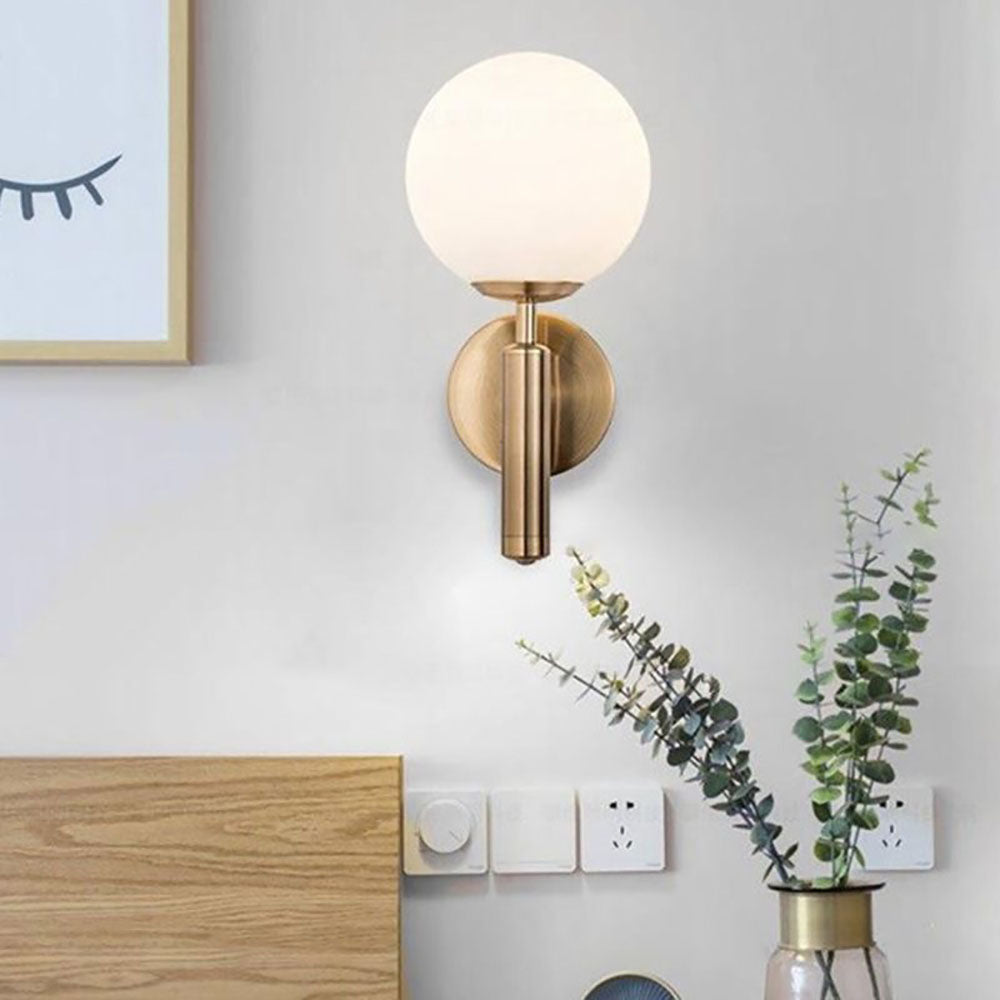 Valentina Moderno Metallo Vetro Globo Applique Bagno