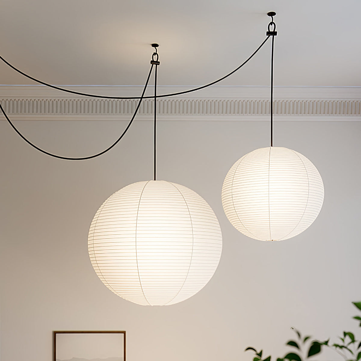Ritta Globo Metallo Carta LED Lampade a Sospensione Soggiorno Camera da Letto