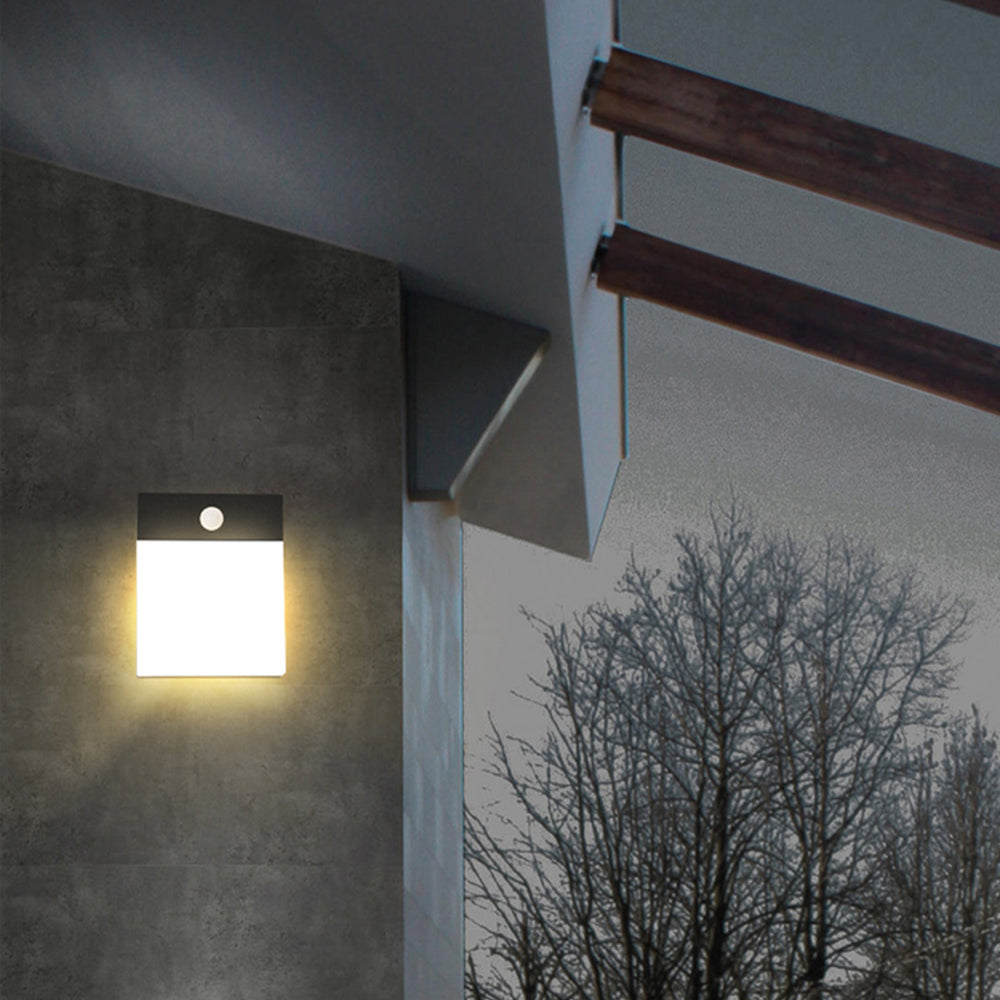 Ray Moderno Rettangolare Metallo Applique da Esterno