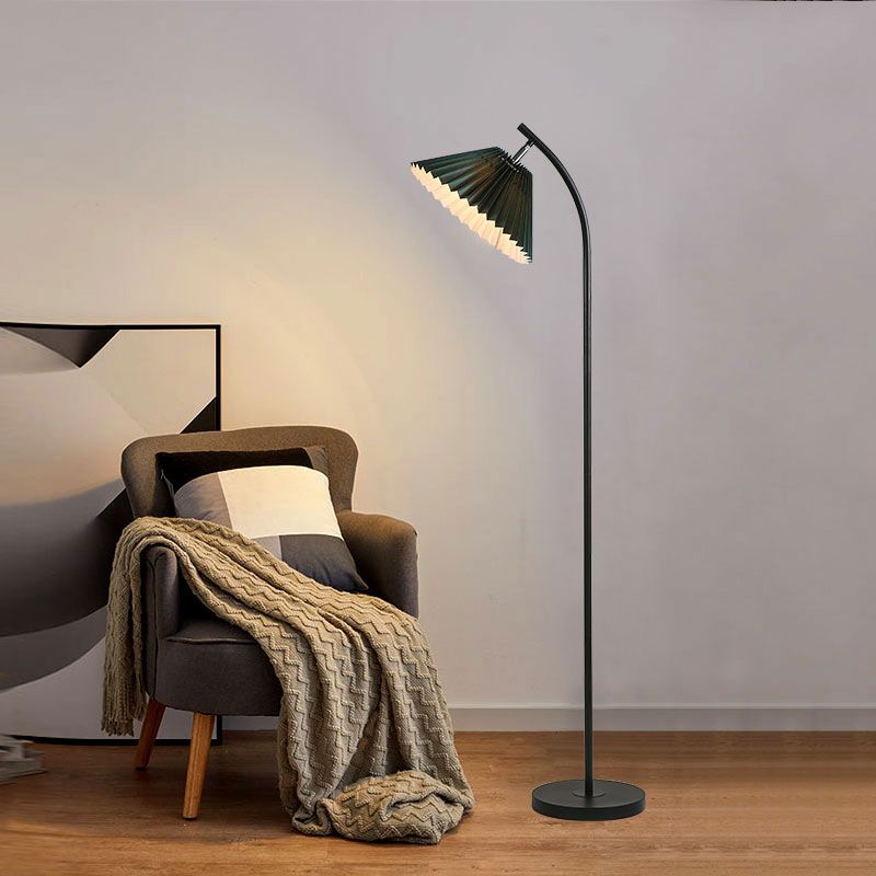 Muto Moderne Plissettato Design LED Lampade da Terra Metallo/Tessuto Soggiorno