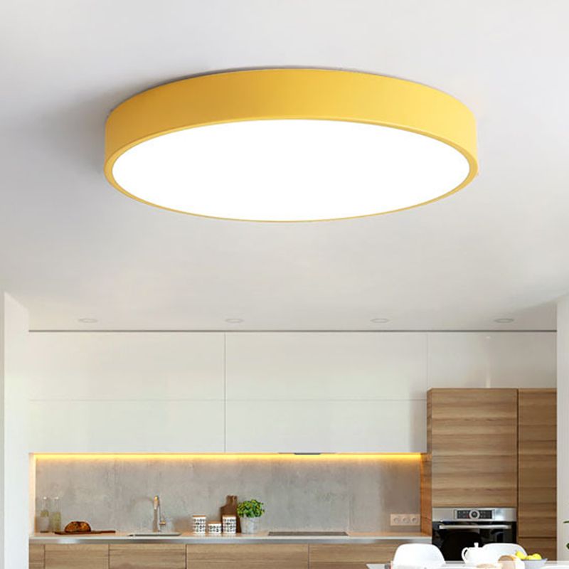 Valentina Moderno LED Plafoniere Rotondo Circolare Semplice Giallo/Blu/Verde/Rosa/Grigio Soggiorno/Camera da Letto - Relic Pieces