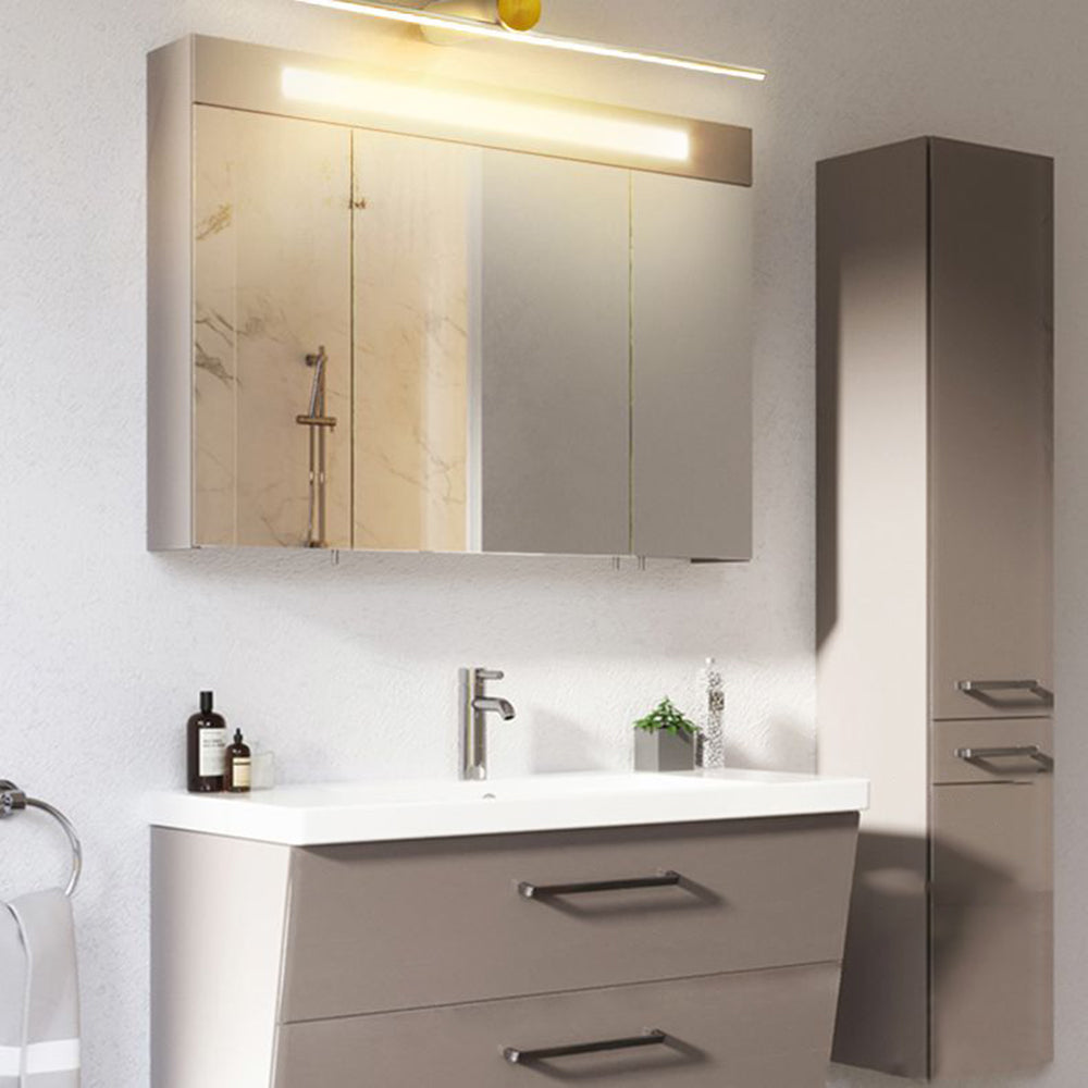 Arisha Minimalismo LED Applique Metallo Lineare Specchio Vanità Nero/Bianco Soggiorno/Camera da Letto