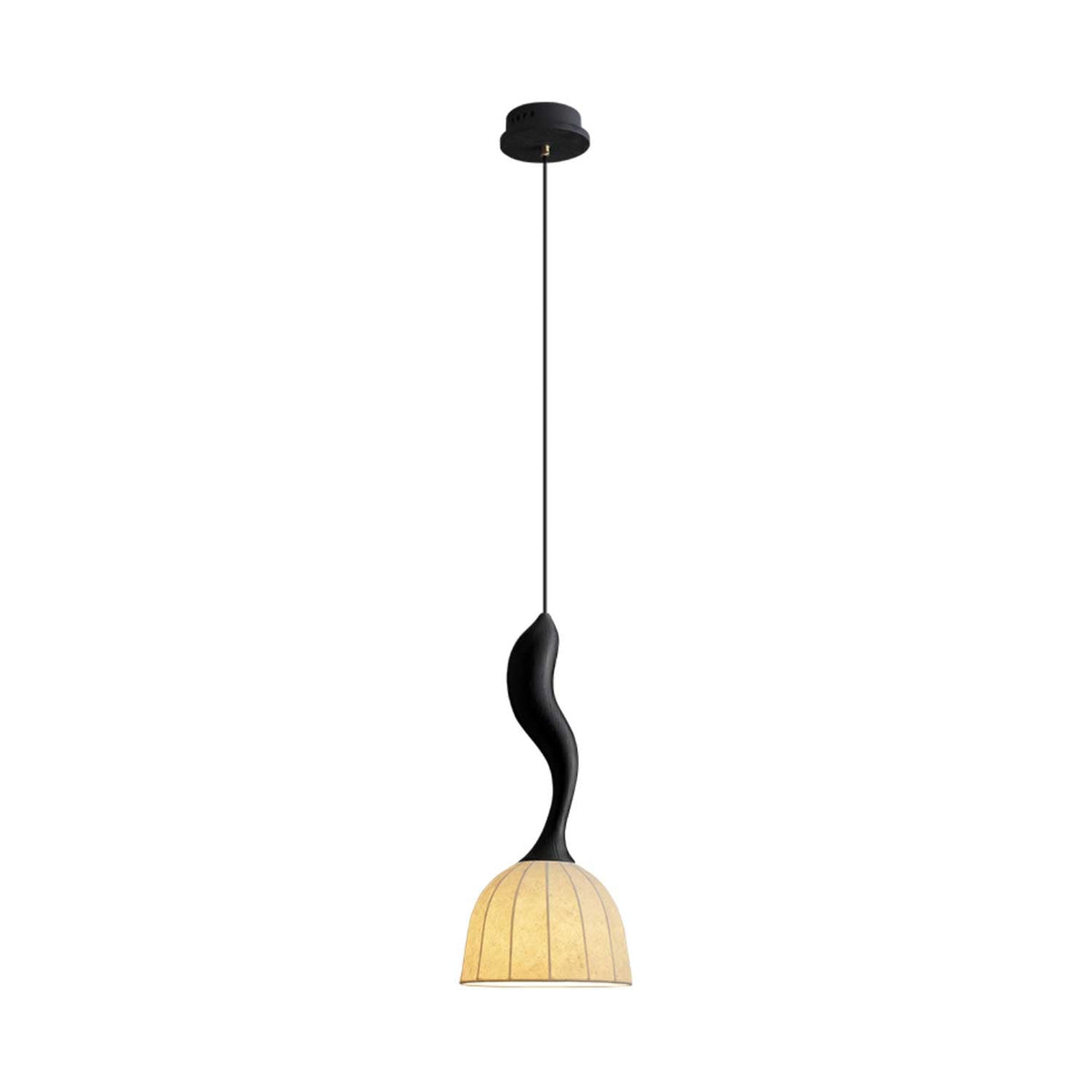 Colire Creativity lampada a sospensione in legno intrecciato