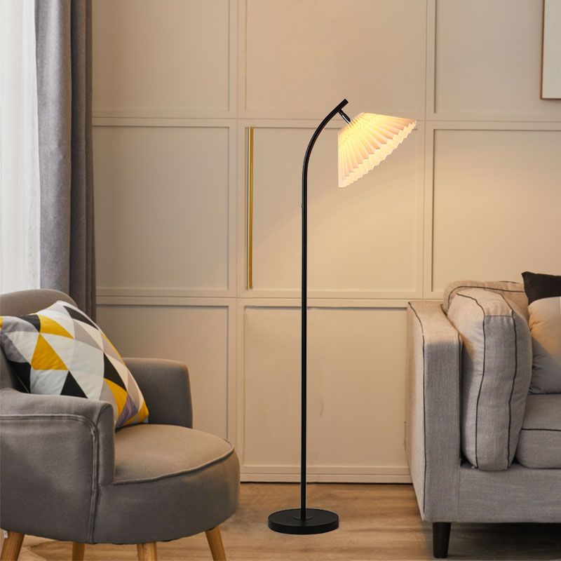 Muto Moderne Plissettato Design LED Lampade da Terra Metallo/Tessuto Soggiorno