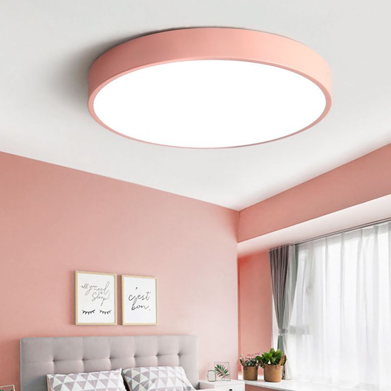 Valentina Moderno LED Plafoniere Rotondo Circolare Semplice Giallo/Blu/Verde/Rosa/Grigio Soggiorno/Camera da Letto - Relic Pieces