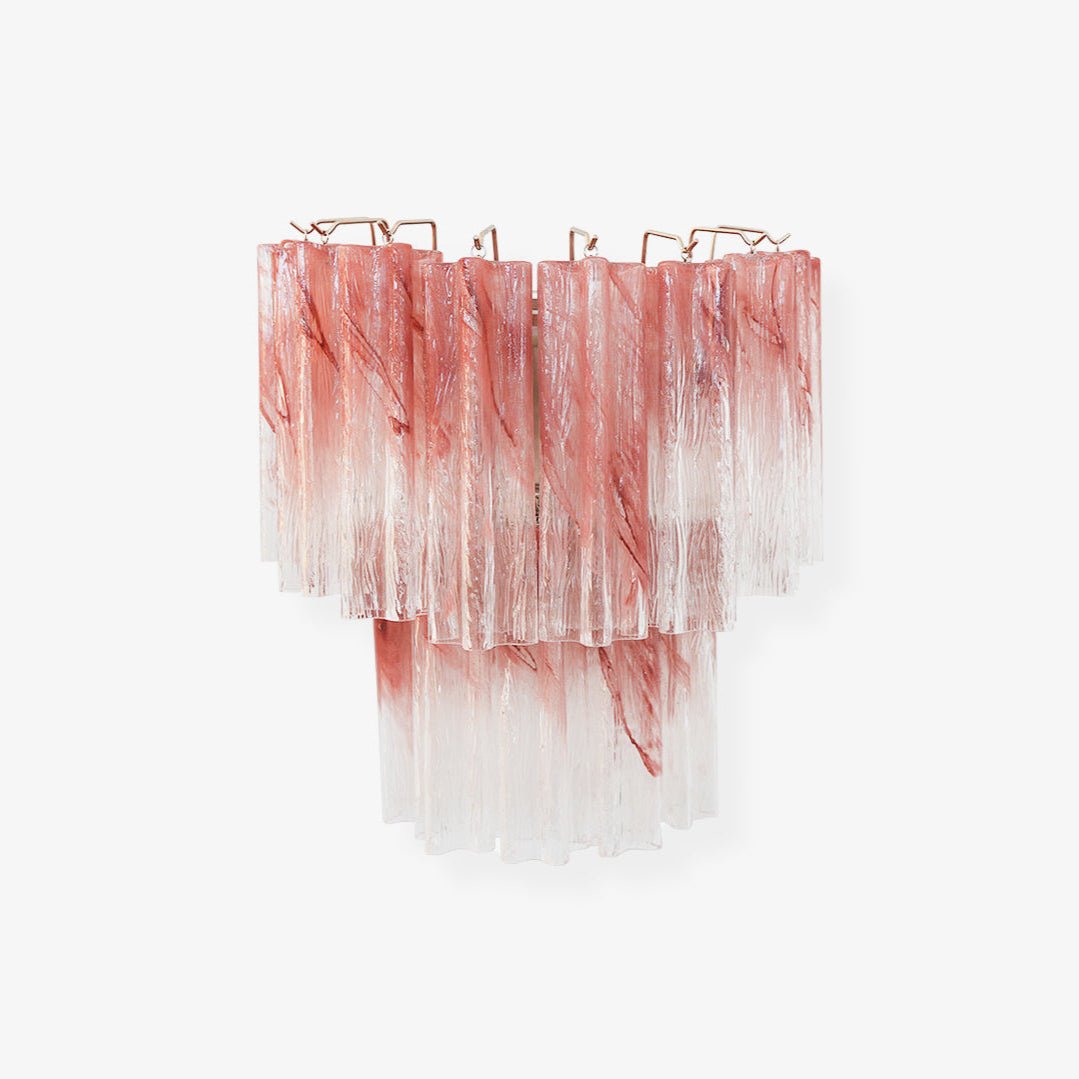Lioreeria lampada da parete in vetro Rosa a Lame Effetto Acquerello romantico