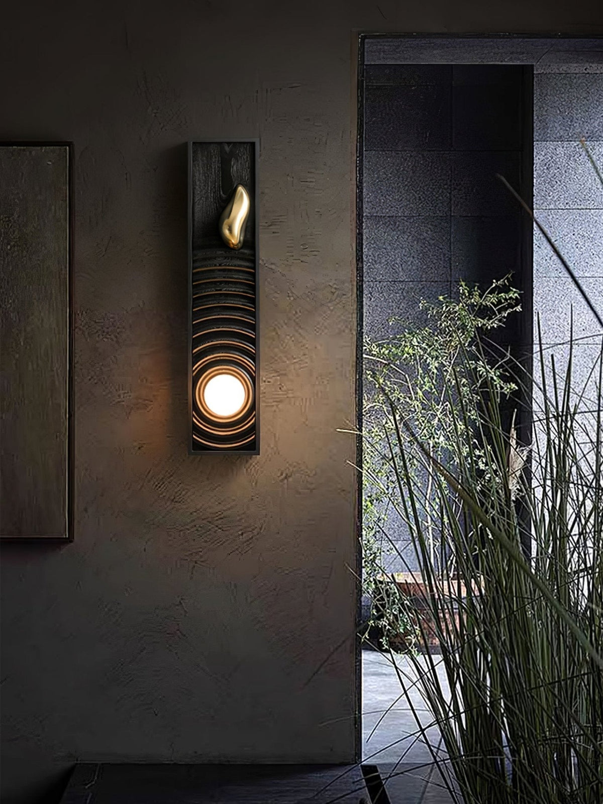Caleb lampada da parete in legno vintage