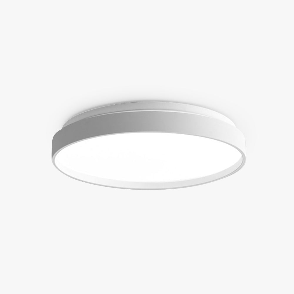 Arisha Plafoniera Rotonda Minimalista in Metallo/Acrilico, Bianco/Caffè/Grigio/Oro