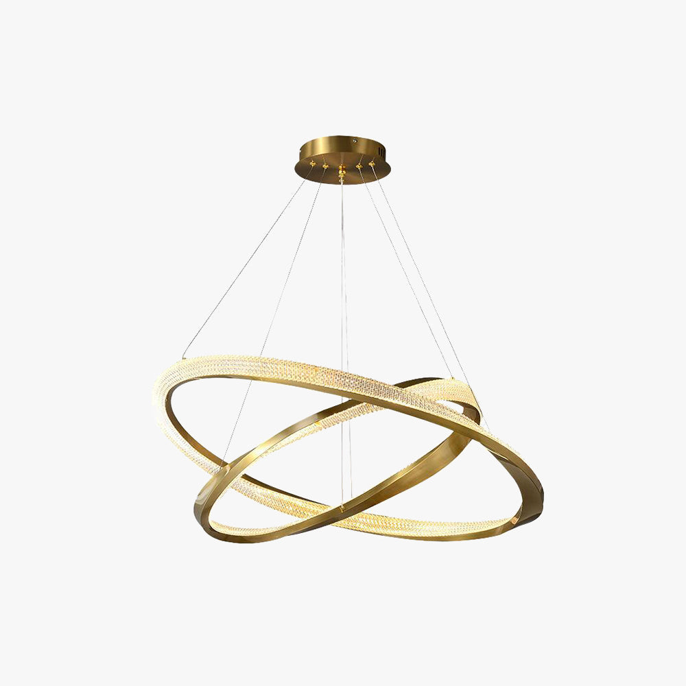 Arisha Lampada a Sospensione Metallo Oro Spirale Anello Minimalista