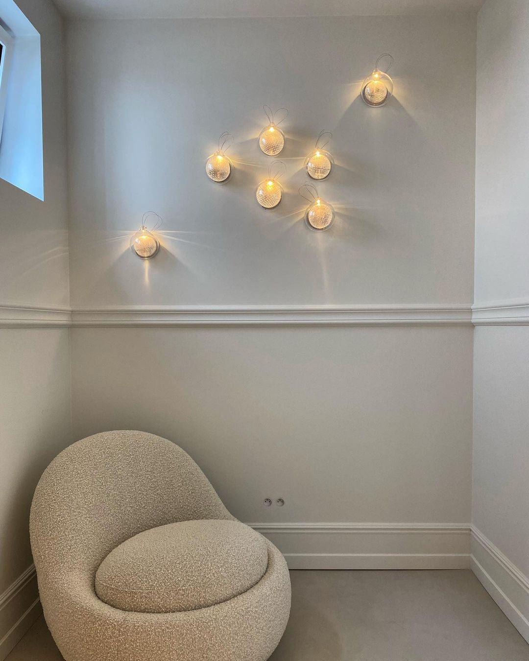 Sostor lampada da parete Premium in vetro Art Nordico e metallo