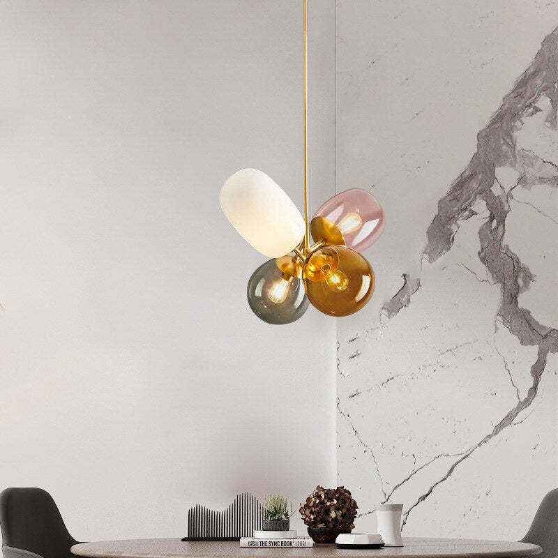 Valentina Design LED Vetro Colorate Palloncino Creative Lampade a Sospensione Metallo Vetro Soggiorno/Camera da Letto