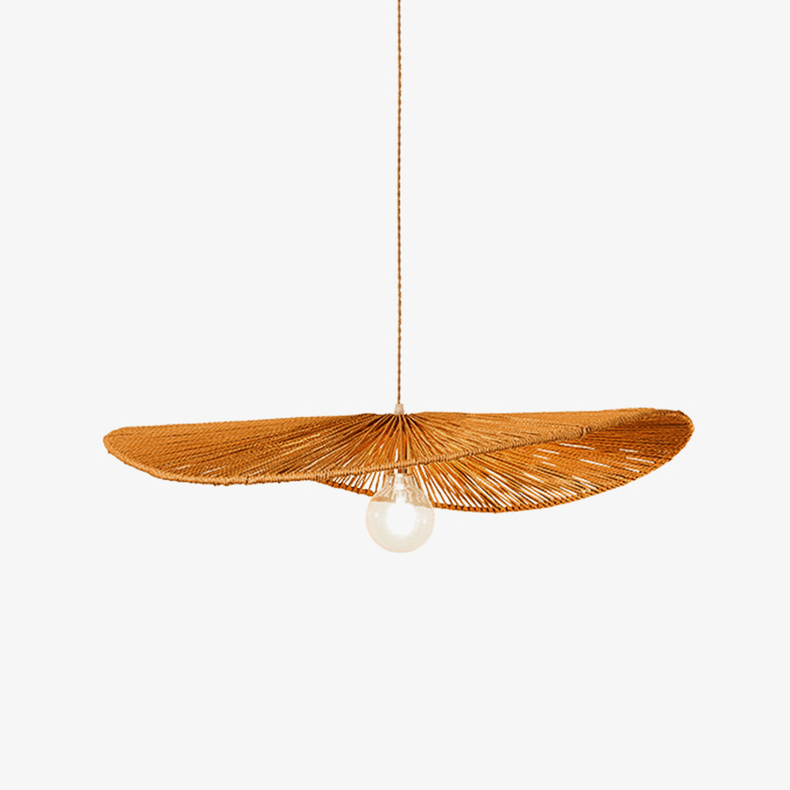 Solyn lampada a sospensione in rattan intrecciato a mano