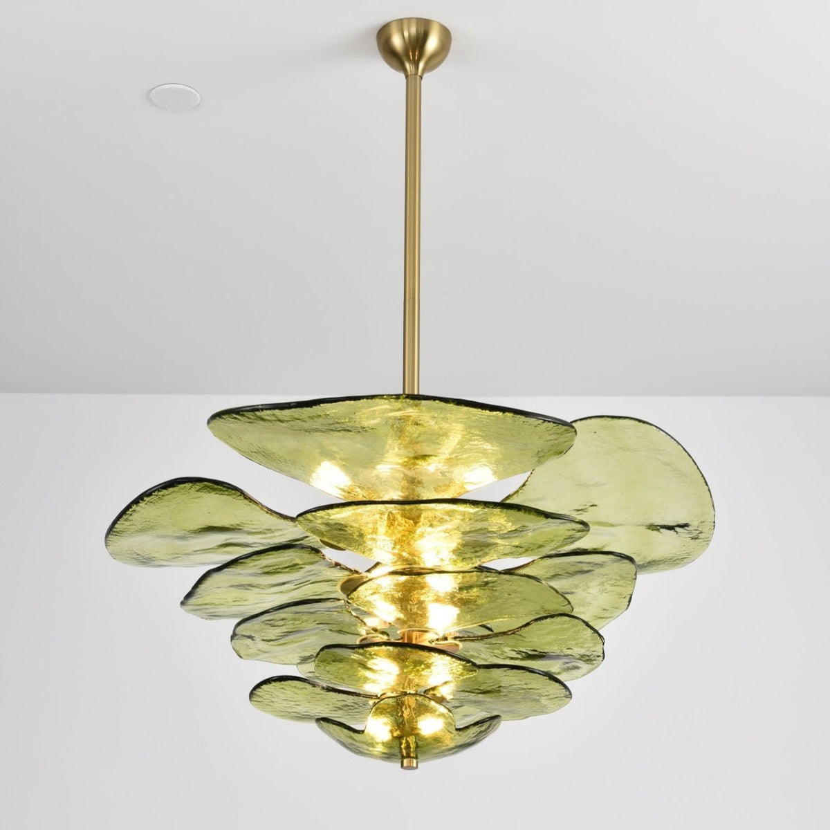 Crivs lampadario Oro vetro Murano petali lusso