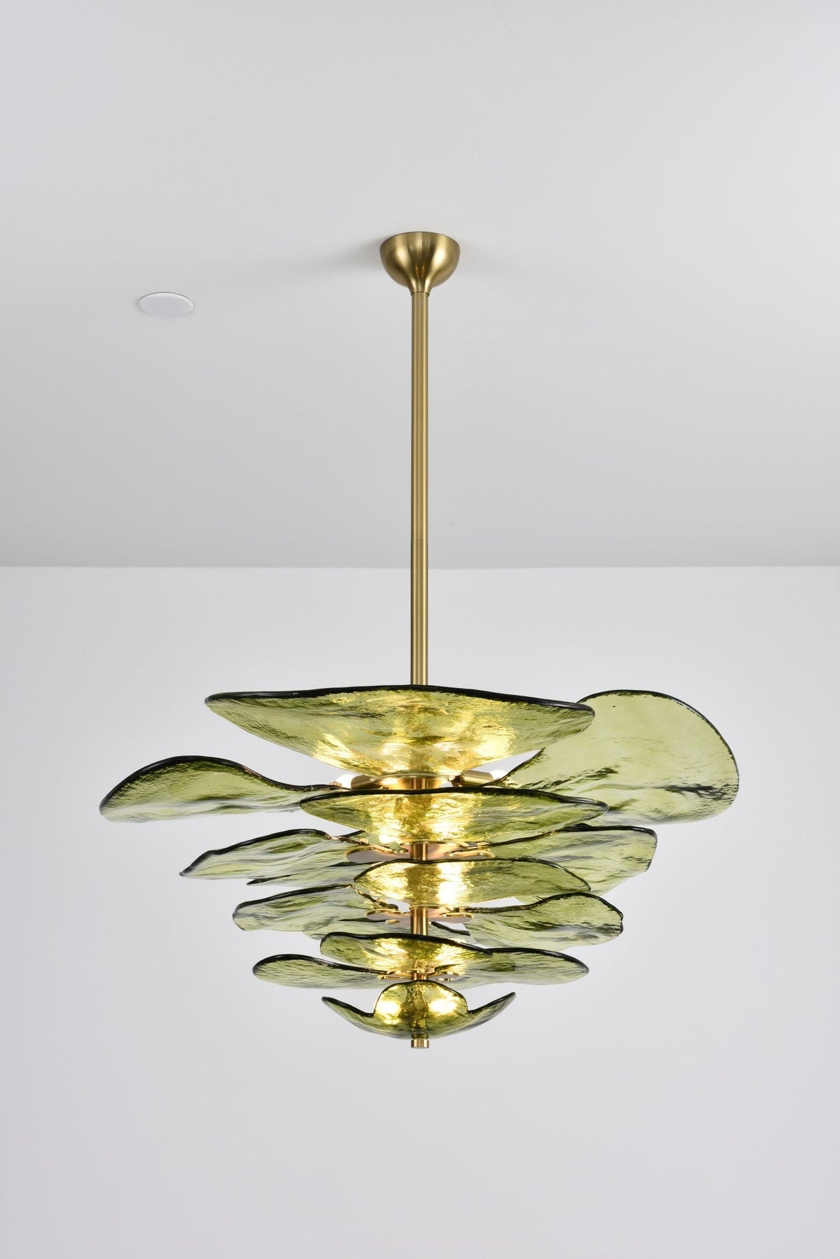 Crivs lampadario Oro vetro Murano petali lusso