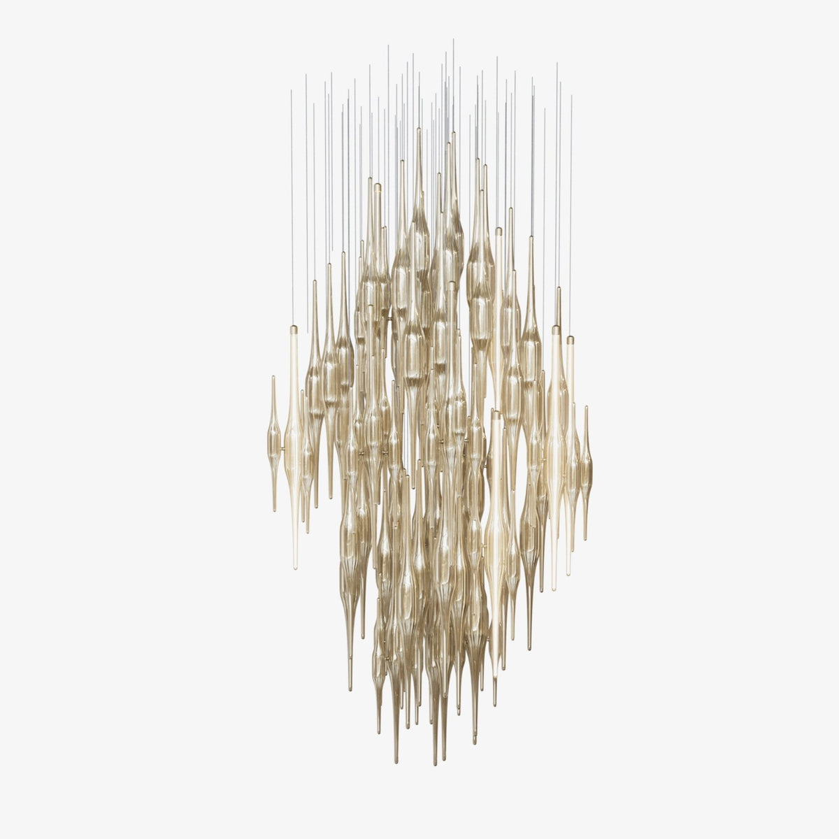 HydroDrop Amber Grand Cascade lampadario in vetro