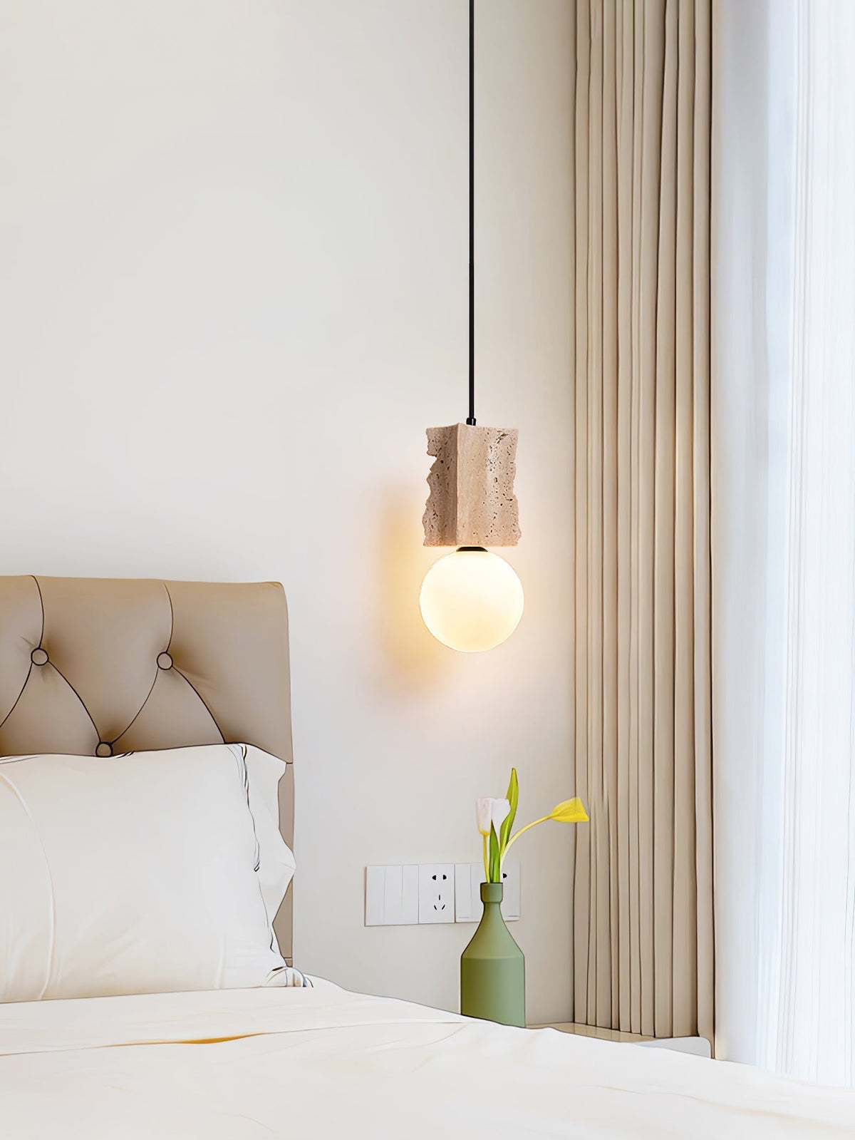 Lampada a sospensione travertino Raw Edge