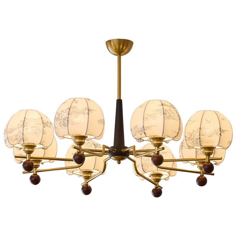 Acarira lampadario Premium Nordic Art Bloom legno tessuto